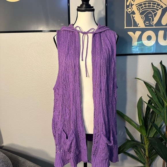 Indigo Sweaters - Indigo Woman Lavender Knit Cardigan